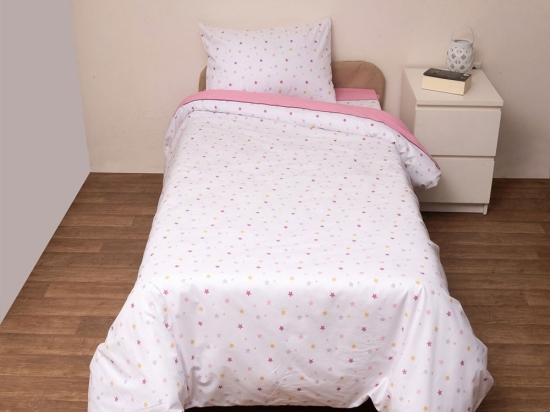 Σεντόνια Βρεφικά Ίκαρος (Σετ 2τμχ) Pink Viopros Λίκνου 80x100cm 100% Βαμβάκι