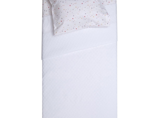 Κουβέρτα Βρεφική Δήλος White Viopros Αγκαλιάς 80x115cm Βαμβάκι-Πολυέστερ
