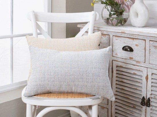 Μαξιλάρι Διακοσμητικό (Με Γέμιση) Noto 04 Grey Teoran 30X50 Βαμβάκι-Πολυέστερ