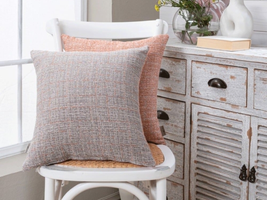 Μαξιλαροθήκη Διακοσμητική Noto 15 Orange Teoran 43X43 Βαμβάκι-Πολυέστερ