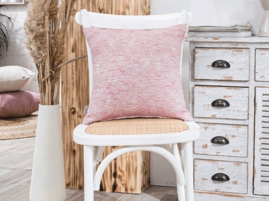 Μαξιλαροθήκη Διακοσμητική Anzio 06 Pink Teoran 43X43 Βαμβάκι-Πολυέστερ