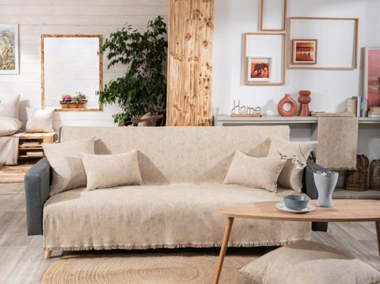 Ριχτάρι Anzio 14 Yellow Teoran Πολυθρόνα 180x150cm Βαμβάκι-Πολυέστερ