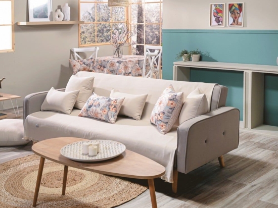 Ριχτάρι Ostia 02 Beige Teoran Διθέσιο 180x250cm Βαμβάκι-Πολυέστερ