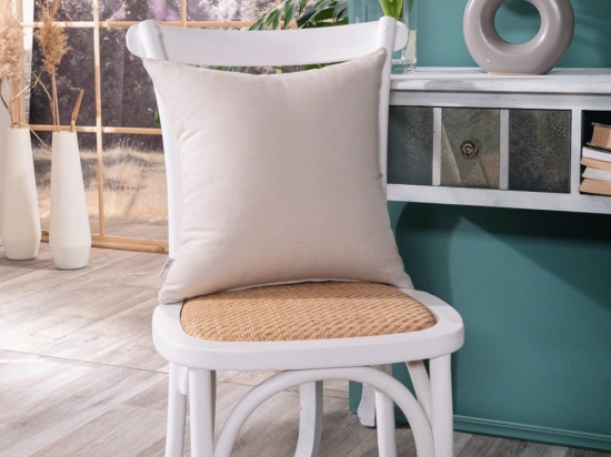 Μαξιλάρι Διακοσμητικό (Με Γέμιση) Ostia 02 Beige Teoran 43X43 Βαμβάκι-Πολυέστερ