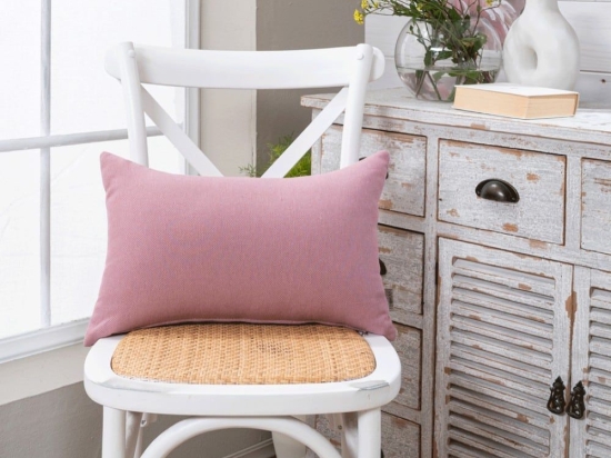 Μαξιλαροθήκη Διακοσμητική Ostia 06 Pink Teoran 30X50 Βαμβάκι-Πολυέστερ