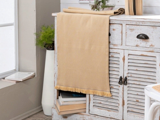 Τραβέρσα Ostia 14 Dark Yellow Teoran 45X180 Βαμβάκι-Πολυέστερ