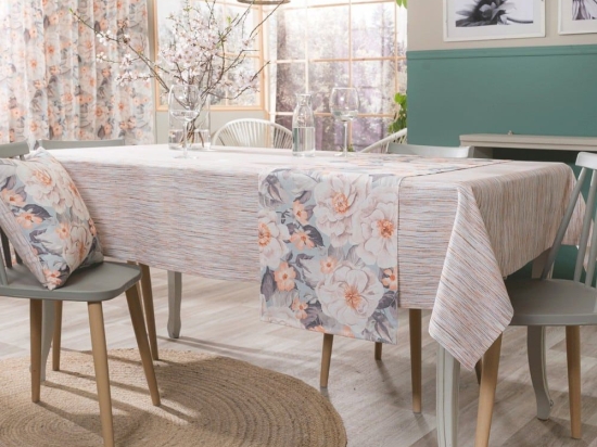 Τραπεζομάντηλο Elda Multi Teoran 135X180cm Βαμβάκι-Πολυέστερ