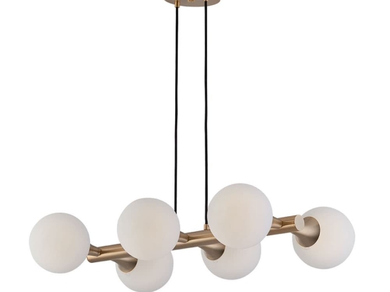 Φωτιστικό Οροφής - Ράγα Glοbe 3094500 Gold-White Viokef Μέταλλο,Γυαλί