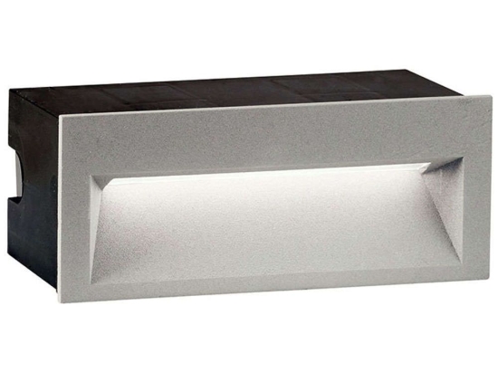 Φωτιστικό Τοίχου Χωνευτό Theta 4198900 16x8,5cm Led 180lm 4W Grey Viokef