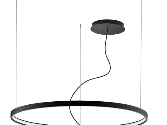 Φωτιστικό Οροφής Led Verdi 4224400 D1200 Black Viokef Μέταλλο