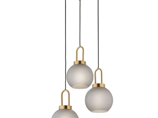 Φωτιστικό Οροφής Doria 4249700 E27 Gold-Black Viokef Μέταλλο,Γυαλί