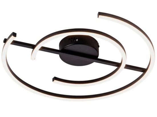 Φωτιστικό Οροφής - Πλαφονιέρα Nola 4256500 Led Black Viokef Μέταλλο