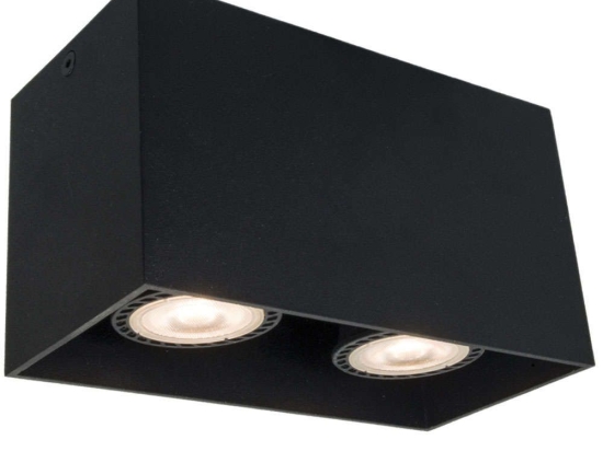 Φωτιστικό Οροφής - Σποτ Dice 4279800 16,5x8,2x9,5cm 2xGU10 50W Black Viokef