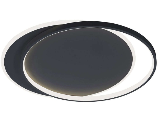 Φωτιστικό Οροφής - Πλαφονιέρα Evelyn 4301901 55x5,5cm Led 3402lm 43W 3000K Black Viokef