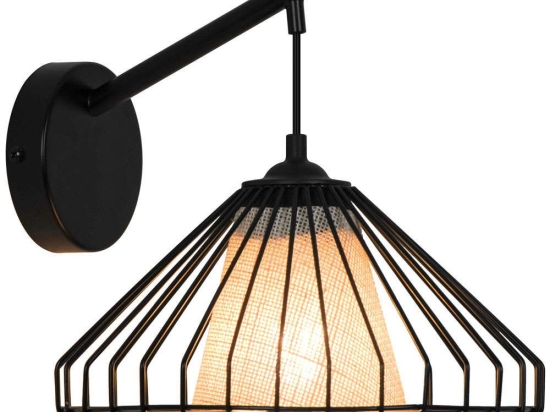 Φωτιστικό Τοίχου - Απλίκα Mona 4306700 25,5x23,6cm 1xE27 10W Black Viokef