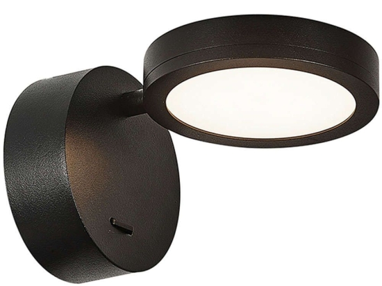 Φωτιστικό Τοίχου - Απλίκα Eden 4307700 Φ10x15x9cm Led 338lm 6W 3000K Black Viokef