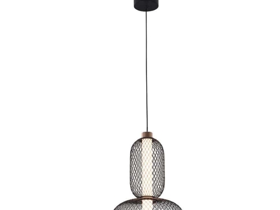 Φωτιστικό Οροφής Margot 4311400 Φ22x170cm Led 537lm 9W 3000K Black-Gold Viokef