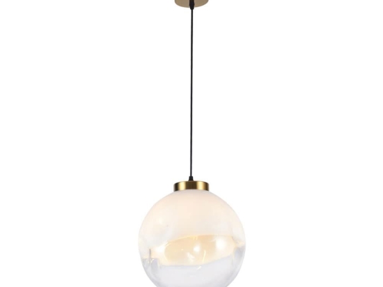 Φωτιστικό Οροφής Κρεμαστό Vana 4313700 E27 1xMax 40W 30x150cm Gold-Clear Viokef