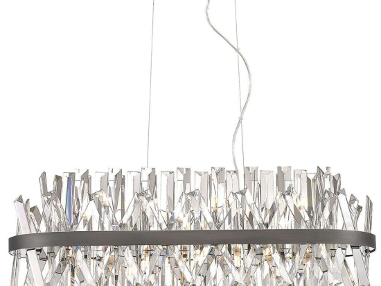 Φωτιστικό Οροφής - Ράγα Veronica 4315300 81x143cm 8xG9 28W Clear-Silver Viokef