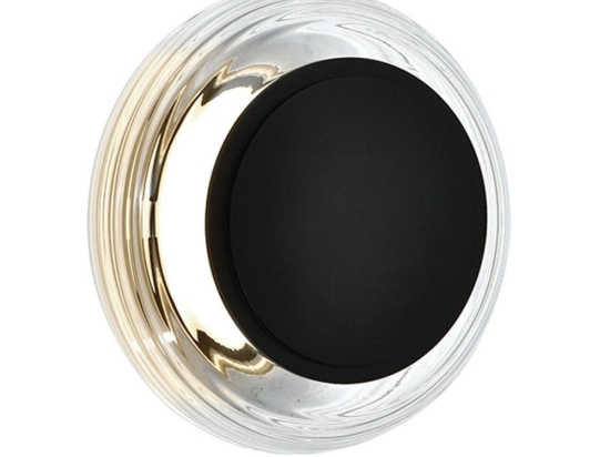 Φωτιστικό Τοίχου - Απλίκα Glossy 4322100 LED 7W 426Lm 20x9,6cm Black Viokef
