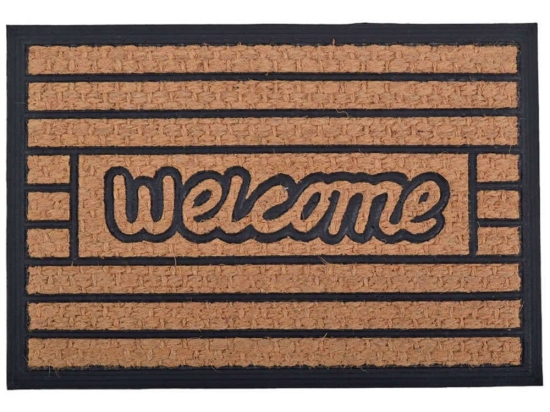 Πατάκι Εισόδου Welcome 827596 40x60cm Brown-Black Ankor 40Χ60 40x60cm
