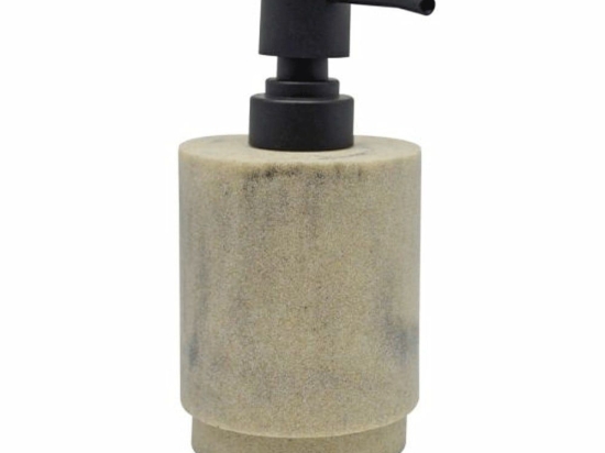Δοχείο Κρεμοσάπουνου 829583 8x8x15,6cm Beige Ankor Πολυέστερ