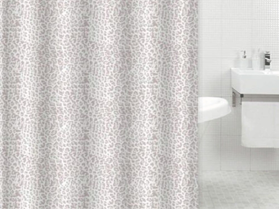 Κουρτίνα Μπάνιου Με 12 Κρίκους 831036 Grey-White Ankor 180Πx200Υ 180x200cm Πολυέστερ