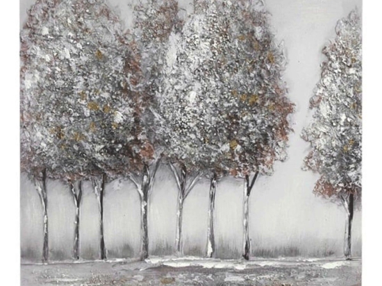 Πίνακας Καμβάς Δέντρα 832477 60x60cm Multi Ankor Τετράγωνοι Καμβάς