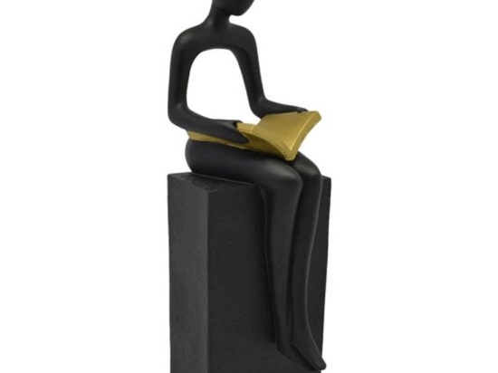 Διακοσμητική Φιγούρα 832613 8,9x10x28cm Black-Gold Ankor Πολυέστερ