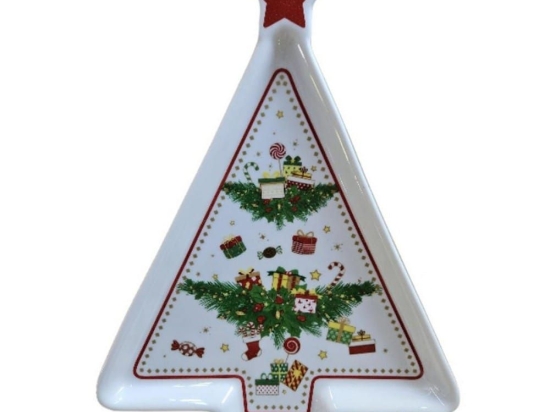 Χριστουγεννιάτικο Πιάτο Δέντρο Elfomagic 738066 21,3x16cm Multi Marva