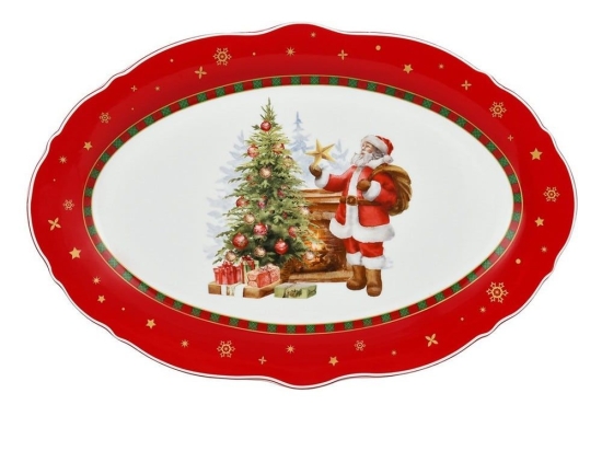 Πιατέλα Σερβιρίσματος Οβάλ Santa 760051 35cm Multi Marva