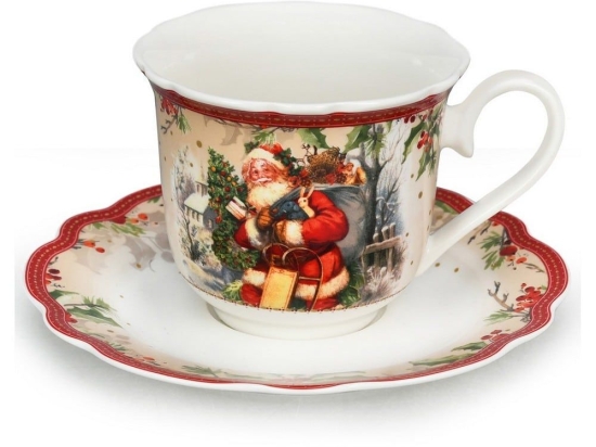 Φλυτζάνι Τσαγιού Santa Vintage (Σετ 2Τμχ) 760054 250ml Multi Marva