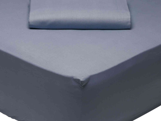 Σεντόνι 1006 Best Colors Blue Das Home Υπέρδιπλo 230x260cm Χωρίς Λάστιχο 100% Βαμβάκι