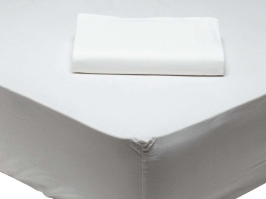 Σεντόνι Με Λάστιχο 1001 White Das Home Ημίδιπλο 120x200cm Με Λάστιχο 100% Βαμβάκι