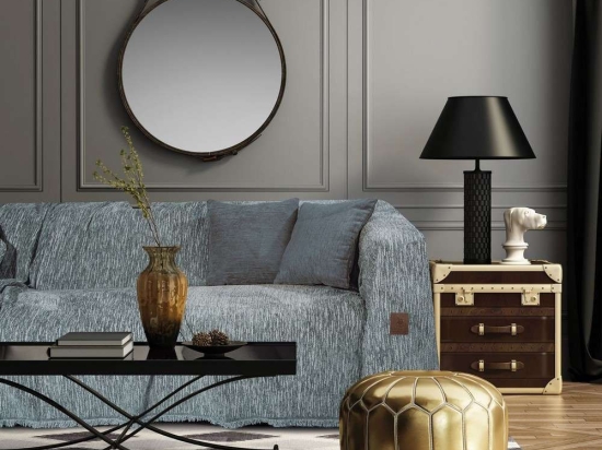 Ριχτάρι 2750 Light Grey Greenwich Polo Club Διθέσιο 180x250cm Chenille-Πολυέστερ