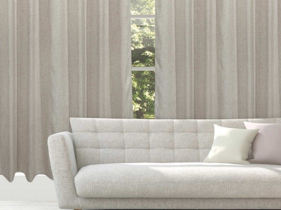 Κουρτίνα 2234 Με Τρουκς Beige Das Home 140X270cm Πολυέστερ