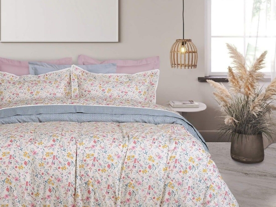 Σεντόνια 1681 (Σετ 4τμχ) Beige-Pink Das Home Υπέρδιπλo 230x260cm 100% Βαμβακοσατέν