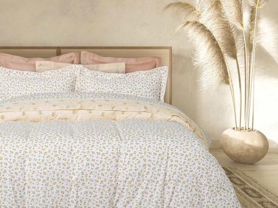 Σεντόνια 1682 (Σετ 4τμχ) Ocher-Creame Das Home Υπέρδιπλo 230x260cm 100% Βαμβακοσατέν