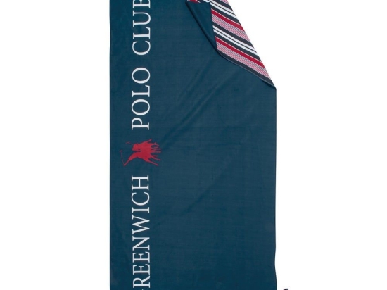 Πετσέτα Θαλάσσης 3872 Blue-Red-White Greenwich Polo Club Θαλάσσης 80x170cm Microfiber