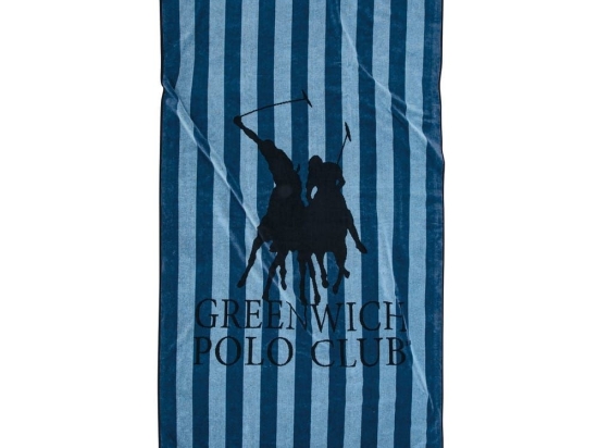Πετσέτα Θαλάσσης 3855 Blue Greenwich Polo Club Θαλάσσης 90x180cm 100% Βαμβάκι
