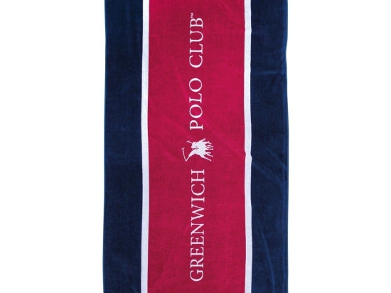 Πετσέτα Θαλάσσης 3864 Red-Blue Greenwich Polo Club Θαλάσσης 90x180cm 100% Βαμβάκι