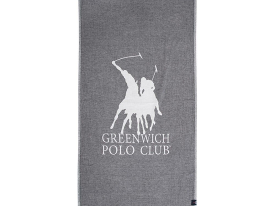 Πετσέτα Θαλάσσης - Παρεό 3903 85x170 Grey-Ivory Greenwich Polo Club Θαλάσσης 85x170cm Μουσελίνα