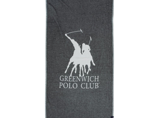 Πετσέτα Θαλάσσης - Παρεό 3905 85x170 Black-Ivory Greenwich Polo Club Θαλάσσης 85x170cm Μουσελίνα
