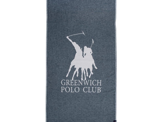 Πετσέτα Θαλάσσης - Παρεό 3907 85x170 Blue-Ivory Greenwich Polo Club Θαλάσσης 85x170cm Μουσελίνα
