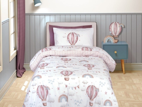 Σεντόνια Παιδικά 8841 (Σετ 3τμχ) White-Pink Greenwich Polo Club 170x240cm Βαμβάκι-Πολυέστερ