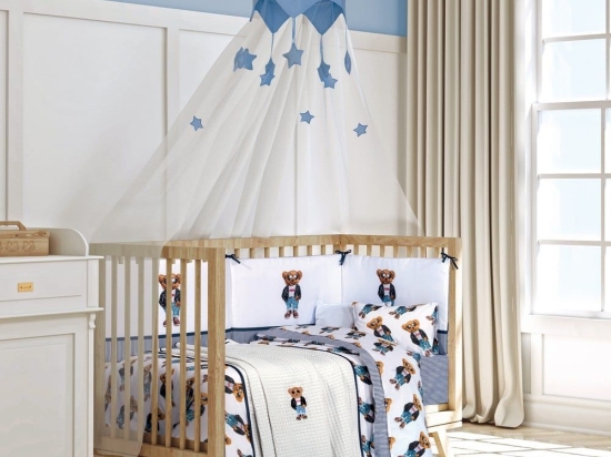Κουβέρτα Βρεφική 8838 Πικέ White-Dark Blue Greenwich Polo Club Αγκαλιάς 75x110cm 100% Βαμβάκι