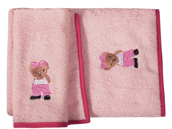 Πετσέτες Βρεφικές 8839 (Σετ 2τμχ) Pink Greenwich Polo Club Σετ Πετσέτες 70x130cm 100% Βαμβάκι