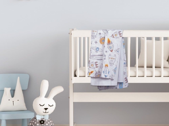 Σεντόνια Βρεφικά 4877 (Σετ 2τμχ) Multi Das Home Λίκνου 70x120cm Βαμβάκι-Πολυέστερ
