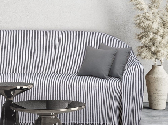 Ριχτάρι 0253 Ecru-Black Das Home Τριθέσιο 180x300cm Βαμβάκι-Πολυέστερ
