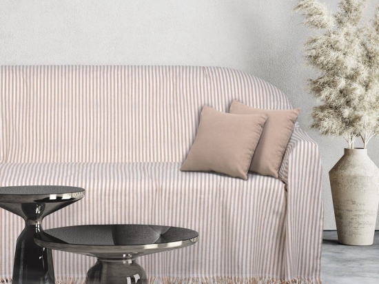 Ριχτάρι 0256 Ecru-Beige Das Home Τριθέσιο 180x300cm Βαμβάκι-Πολυέστερ